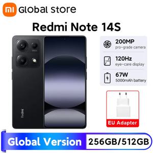 글로벌 버전 샤오미 레드미 노트 14S 스마트폰 5000mAh MTK Helio G99 200MP 카메라 120Hz 6.67인치 AMOLED 디스플레이 67W 하이퍼 차지