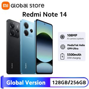 새로운 글로벌 버전 샤오미 레드미 노트 14 스마트폰 6.67인치 AMOLED 6GB / 8GB 램 미디어텍 Helio G99-Ultra 5500mAh 108MP 카메라