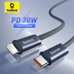 Baseus USB C 케이블 For IPhone 14 13 12 11 pro Max Xs Plus 20W 고속 충전 케이블 유형 C 날짜 와이어 For ipad Macbook