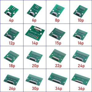 FPC FFC 유연한 케이블 어댑터 보드 0.5mm 피치 커넥터 SMT ~ 2.54mm 4P/6P/8P/10P/12P/14P/15P/16P/18P/20P/22P/24P/26P/30P