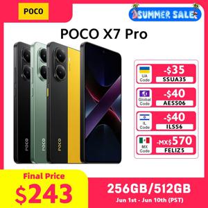 새로운 POCO X7 Pro 글로벌 버전 스마트폰 디멘시티 8400-울트라 6.67인치 1.5K 디스플레이 6000mAh 배터리 90W 충전 IP68 5G NFC