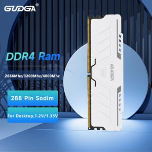 GUDGA Ram 메모리 DDR4 8GB/16GB/32GB 2666 3200 3600 4000mhz 1.2V/1.35V 288Pin Dimm CL18 데스크탑 컴퓨터용 방열판 포함