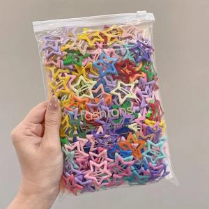 20Pcs 소녀 어린이를위한 다채로운 스타 BB 헤어 클립 사랑스러운 머리 장식 헤어핀 헤어핀 머리 장식 어린이 헤어 액세서리