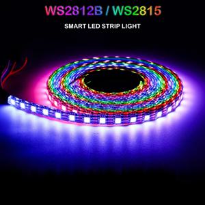 DC12V WS2815 DC5V WS2812B 5050 RGBIC LED 스트립 WS2812 30/60/74/96/144Leds/픽셀/m 개별적으로 주소 지정이 가능한 조명 IP30/65/67