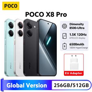 POCO X8 Pro 스마트폰 글로벌 버전 디멘시티 8500-울트라 NFC 6.59인치 1.5K 디스플레이 100W 하이프차지 6500mAh 50MP 카메라 5G NFC