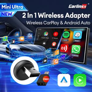 미니 울트라 3 칼린킷 무선 안드로이드 오토 & 카플레이 어댑터 2.4GHz&5GHz WiFi BLE 자동 연결 OTA 업그레이드 미니 스마트 카 박스
