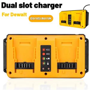 듀얼 포트 충전기 빠른 휴대용 미국/EU/영국/AU 플러그 Dewalt 18V-20V 리튬 배터리 DCB202 DCB204 DCB206 DCB207 DCB203