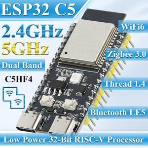 ESP32-C5-DevKitC-1 개발 보드 듀얼 주파수 2.4G 5GHz WiFi 모듈(핀 N4 4MB 플래시 WIFI 6 CH340 32PIN ESP32C5 포함)
