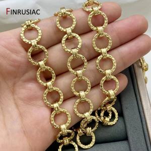 다양한 스타일의 14K 금도금 금속 링크 케이블 벌크 체인, 쥬얼리 제작, 핸드메이드 DIY 팔찌 목걸이 부품용