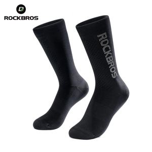 ROCKBROS 사이클링 양말 편안한 통기성 5A 항균 스포츠 양말 내마모성 발뒤꿈치 반사 야외 스포츠웨어 양말