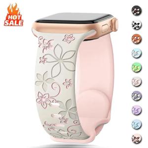 애플 워치 밴드용 각인 스트랩 46mm 40mm 44mm 41mm 42 45 49mm 실리콘 팔찌 iwatch 시리즈 11 10 9 7 se 6 5 8 울트라용