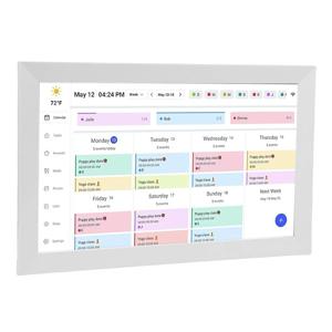 15.6인치 터치스크린 WiFi 스마트 디지털 캘린더 인터랙티브 디스플레이 디지털 사진 액자 캘린더 플래너 (가족용 앱 포함)