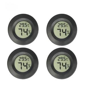 1/6PCS 미니 습도계 온도계 화씨 또는 섭씨 측정기 디지털 LCD 모니터 실내 라운드 습도 온도 게이지
