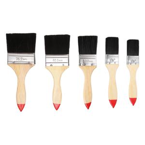 1-8Pcs 칩 페인트 브러시 플랫 페인팅 브러쉬 DIY 아트 가구 벽 트림을위한 나무 손잡이가있는 천연 강모 페인트 브러쉬