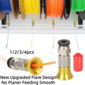 3D 프린터 필라멘트 건조기 박스 PLA ABS 필라멘트용 너트가 있는 공압 커넥터 2.5x4mm PTFE 튜브 3D 프린터 액세서리