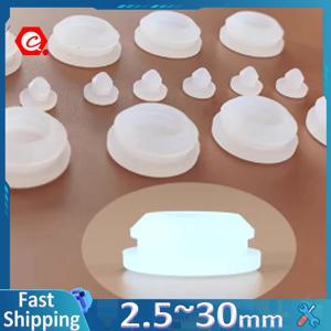 2.5-30mm T형 실리콘 고무 인서트 홀 플러그 투명 스냅온 씰링 홀 플러그 커버 내열성 역방향 스토퍼