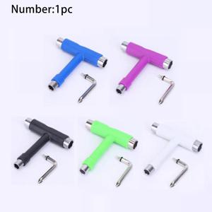 1pc 스케이트보드 T&L 도구 세트, 롱보드 더블 킥테일 4륜 스케이트용 범용, 조정 설치 및 유지 관리용 렌치