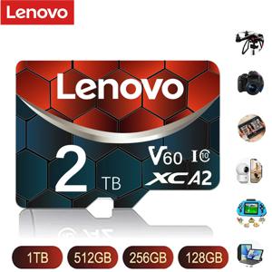 레노버 마이크로 SD 카드 2TB 클래스 10 고속 SD 메모리 카드 128GB U3 V60 플래시 카드 1TB 512GB 256GB 닌텐도 스위치용