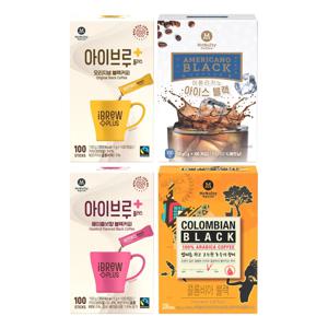 맥널티 아메리카노 블랙 커피 100T+100T 골라담기(오리지널/헤이즐넛/아이스블랙/콜롬비아)