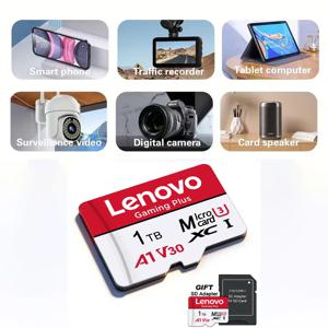 레노버 SD 카드 1TB 고속 마이크로 SD 카드 (닌텐도 스위치용) 512GB 256GB 128GB U3 V30 안정적인 성능 SD 메모리 카드