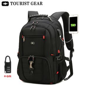 남자 스위스 배낭 여행 가방 비즈니스 도난 방지 배낭 남자 mochila USB 충전 15.6 17 인치 노트북 배낭 방수