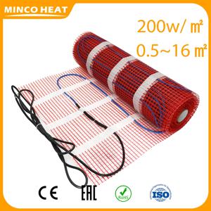 민코 히트 200w/ ㎡ 0.5~16 ㎡   타일 ​​시멘트 난방 바닥 케이블 전기 따뜻한 매트 트윈 도체 전기 따뜻한 가닥 매트