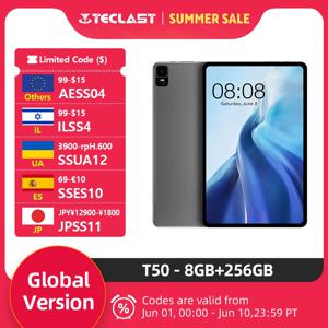 Teclast T50 태블릿, 11 인치 2K 화면, 8GB RAM, 256GB ROM, Unisoc T616 옥타 코어, 안드로이드 13, Widevine L1, 20MP 카메라, 4G LTE 통화 태블릿
