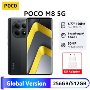 최신 POCO M8 5G 스마트폰 글로벌 버전 스냅드래곤 ®   6세대 3 6.77인치 120Hz 디스플레이 50MP 카메라 5520mAh 배터리 45W NFC