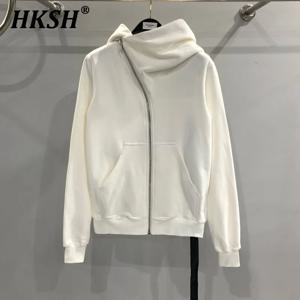 HKSH 남성용 타이드 펑크 다크 RO 스타일 마법사 지퍼, 여성 패션 코튼 맨투맨 시크 코트, 후드티, 가을 겨울, HK0530, 신상