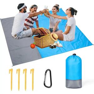 해변 담요 Sandproof 200X140cm 방수 해변 매트 여행 하이킹 스포츠를위한 경량 피크닉 담요