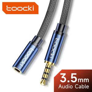 Toocki Aux 케이블 잭 3.5mm 남성-여성 남성 오디오 확장 스피커 케이블 (헤드폰 용 마이크 포함) Xiaomi 연장 코드