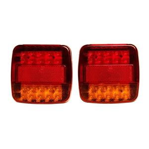 2pcs 후면 테일 라이트 브레이크 중지 자동차 트럭 LED 후면 12V 조명 후면 램프 트레일러 캐러밴에 대 한 방수 Tailight 경고 부품