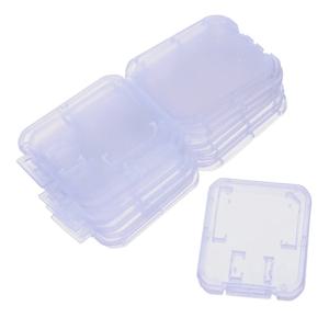 10pcs 명확한 플라스틱 메모리 카드 케이스 스틱 마이크로 SD TF 카드 보관함 보호 홀더 투명 메모리 카드 보관함