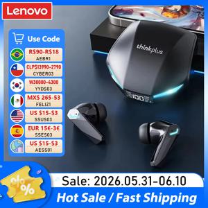 새로운 Lenovo XT53 무선 업그레이드 Bluetooth 5.4 이어폰 LED 디지털 디스플레이 방수 헤드폰 낮은 대기 시간 게임용 이어 버드