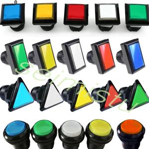 핀볼 및 스윙 기계에 대 한 마이크로 스위치 사각형 라운드 직사각형 삼각형 디자인과 12V LED 아케이드 게임 푸시 버튼 DIY Pa
