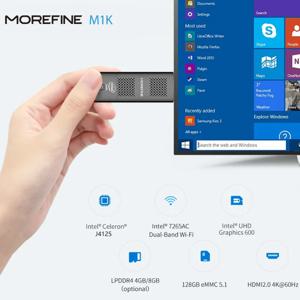CENAVA M1K 미니 PC 스틱 인텔 셀러론 N5000 4코어 4MB 캐시 8G LPDDR4 256GB eMMc 윈도우11 와이파이5 4K 60HZ HD 편리한 미니 PC