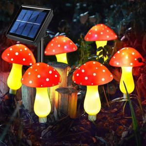 1PC 8/12LED 태양 버섯 접지 플러그 조명, 8가지 조명 모드, 정원, 잔디밭, 안뜰 및 야외 장식에 사용