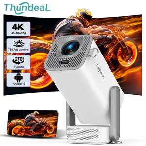 ThundeaL 4K 안드로이드 풀 HD 프로젝터 TD80Pro 미니 빔 프로젝터 TD80 Pro 1080P 3D 비디오 홈 시어터 프로젝터 TD80W 업그레이드