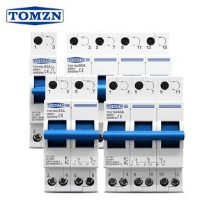TOMZN TO219G 1P 2P 3P 4P 40A 63A MTS 듀얼 파워 수동 전환 절연 스위치 인터록 회로 차단기 블루 발전기 PV