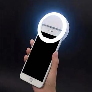 USB 전원 LED 셀카 링 라이트, 라이브 스트리밍, 비디오 녹화 및 모바일 사진 촬영을 위한 휴대용 발광 폰 링 램프