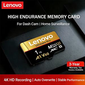 레노버 익스트림 프로 마이크로 SD 카드 고속 TF 플래시 카드 1TB 512GB 256GB Class10 U3 V60 메모리 카드 (휴대폰, 카메라, 블랙박스용)