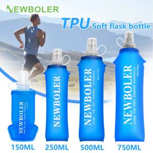 250/500/750ML 물병 TPU 접이식 소프트 플라스크 스포츠 물병 물 주머니 접이식 물병 러닝 캠핑 하이킹
