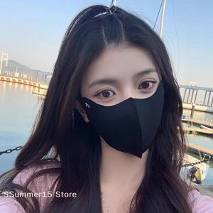 【R】남성용 자외선 차단 페이스 마스크 재사용 가능 통기성 UV 페이스 쉴드 솔리드 컬러 워셔블 페이스 마스크 여름 사이클링 페이스 마스크