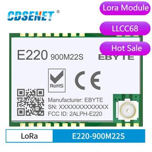 LoRa 무선 모듈, 장거리 E220-900M22S CESENET RF 리시버 송신기, PA + LNA IPEX 안테나, 868Mhz, 915Mhz, LLCC68, 22dBm, 6km