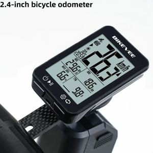 GPS 자전거 컴퓨터 무선 자전거 컴퓨터 2.4 LCD 화면 자동 백라이트 및 브래킷이있는 사이클링 속도계 주행 거리계