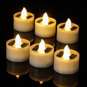 LED 태양 촛불 빛 야외 방수 Flameless 태양 전자 촛불 생일 웨딩 파티 장식에 대 한 야간 조명