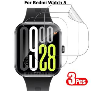Redmi Watch 5 커버리지 보호 필름 용 3PCS TPU 하이드로 겔 필름 클리어 Smartwatch 화면 보호기 가드 액세서리