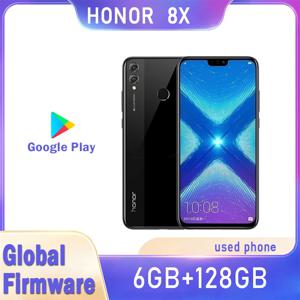 글로벌 펌웨어 HONOR 8X 스마트폰 CPU 하이시 카일린 710 6.5인치 3750mAh x8 후면 카메라 20MP 6G128G 중고폰