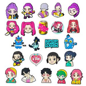 23개 포트데미엘 K-POP 슈즈 참, 버블 슬라이드 샌들용, PVC 슈즈 DIY 데코레이션 액세서리, 슈즈 핀, 훌륭한 선물