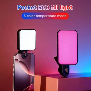 미니 LED 조명 휴대용 포켓 클립 램프 USB 충전식 아이폰 안드로이드 아이패드 노트북 비디오 브이로그 라이브 사진 촬영용